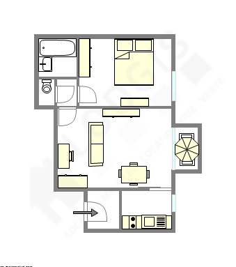 Appartement Paris 11° - Plan interactif