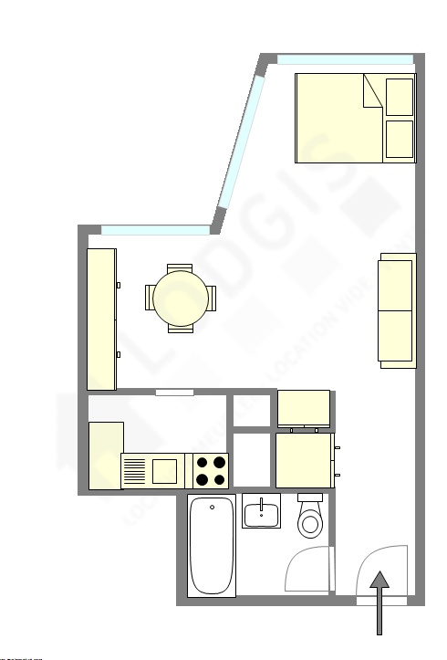 Appartement Paris 15° - Plan interactif