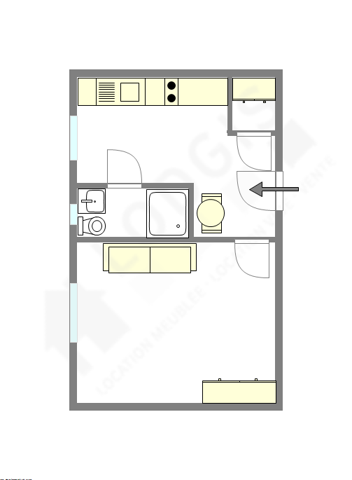 Appartement Paris 15° - Plan interactif