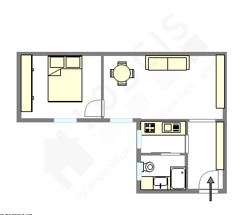 Apartamento Paris 11° - Plano interativo