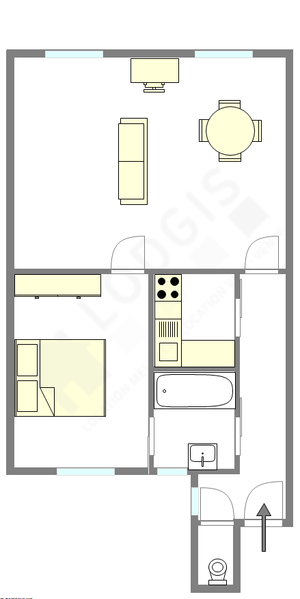 Appartement Paris 7° - Plan interactif