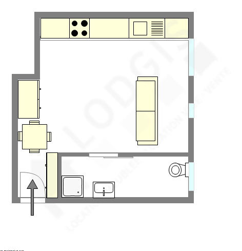 Appartement Paris 9° - Plan interactif