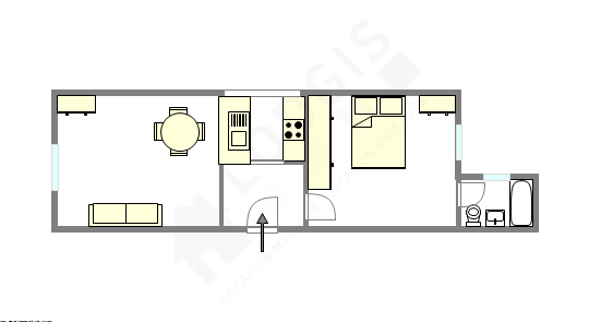 Appartement Paris 5° - Plan interactif