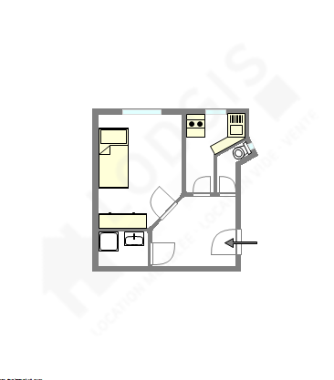 Appartement Paris 15° - Plan interactif