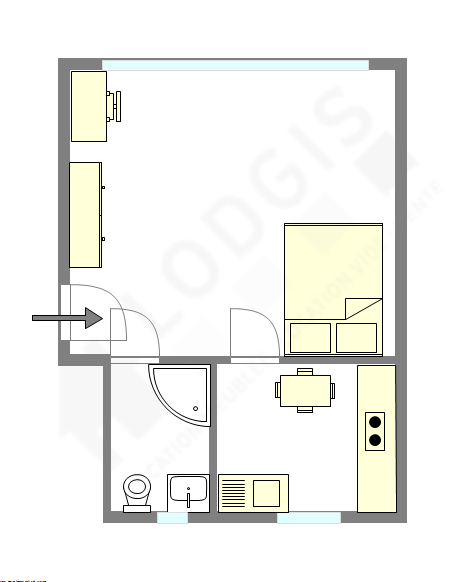 Appartement Paris 18° - Plan interactif