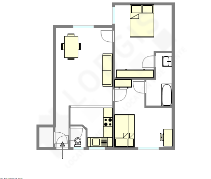 Appartement Paris 9° - Plan interactif