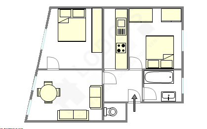Apartamento París 6° - Plano interactivo