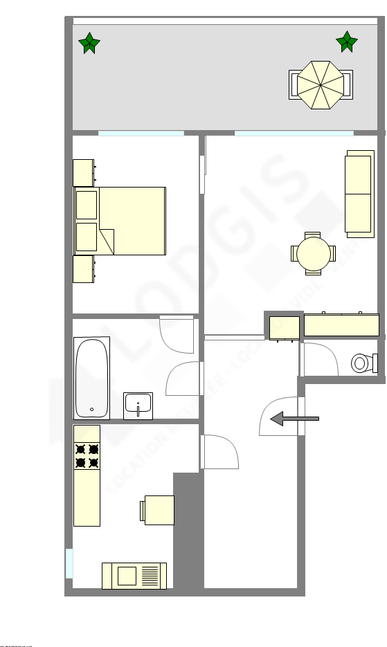 Appartement Paris 8° - Plan interactif