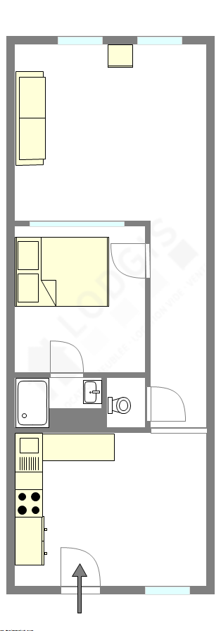 Appartement Paris 3° - Plan interactif