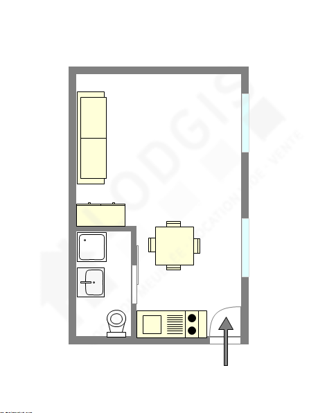 Appartement Paris 3° - Plan interactif