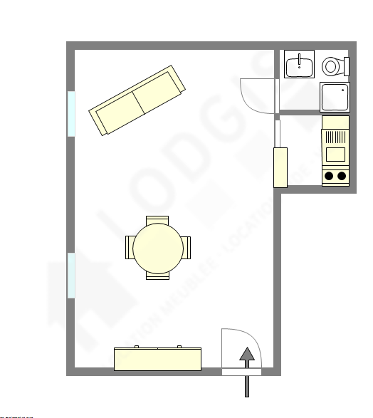 Appartement Paris 15° - Plan interactif