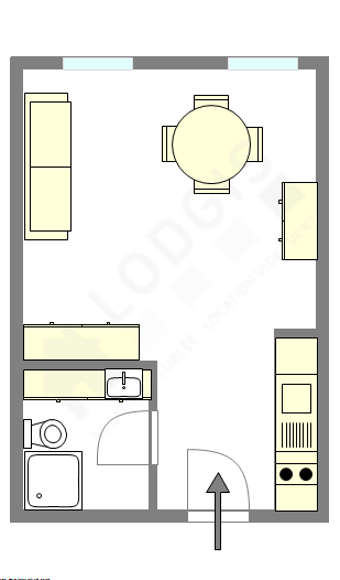 Appartement Paris 3° - Plan interactif