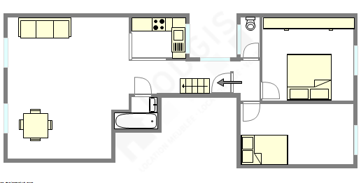 Appartement Paris 8° - Plan interactif
