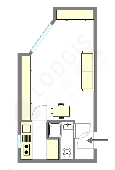 Appartement Paris 18° - Plan interactif