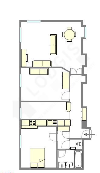 Apartamento Paris 6° - Plano interativo