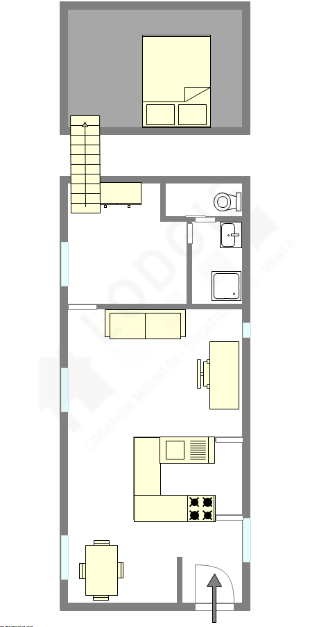 Wohnung Paris 13° - Interaktiven Plan