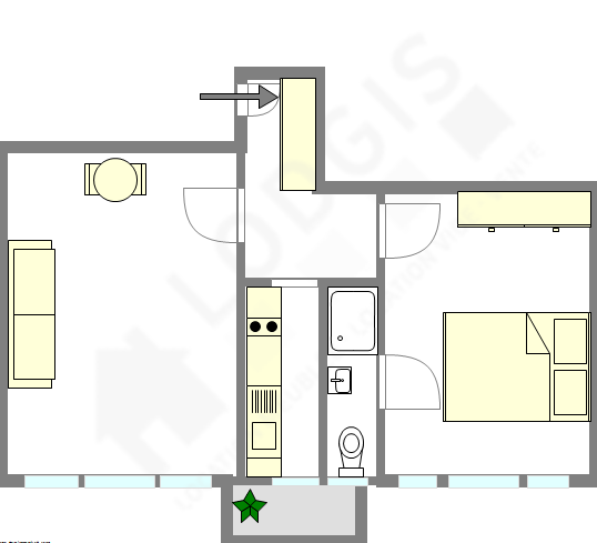 Appartement Paris 11° - Plan interactif