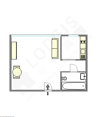 Appartement Paris 12° - Plan interactif