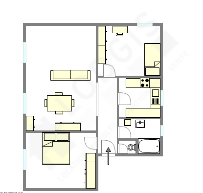 Appartement Paris 15° - Plan interactif
