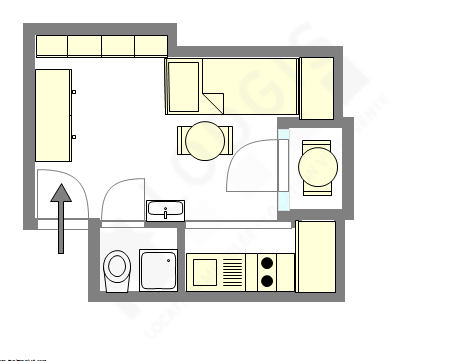 Appartement Paris 6° - Plan interactif