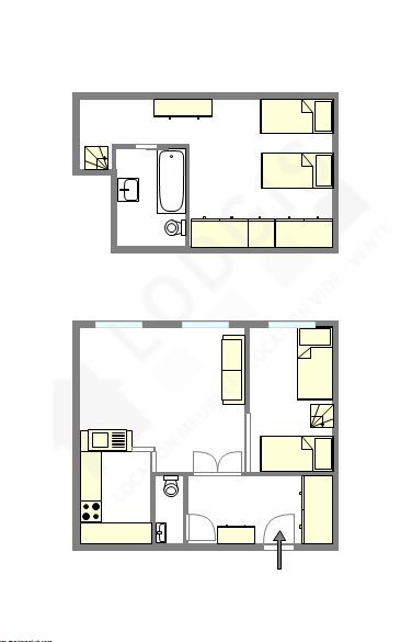 Duplex Paris 7° - Plan interactif
