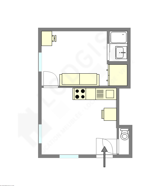 Appartement Paris 18° - Plan interactif