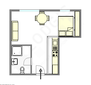 Appartement Paris 15° - Plan interactif