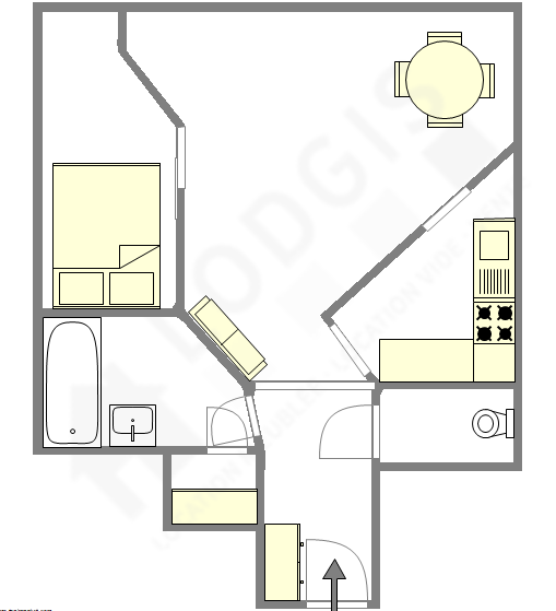 Appartement Paris 11° - Plan interactif