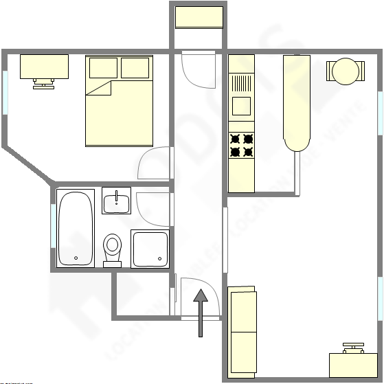 Apartamento París 14° - Plano interactivo
