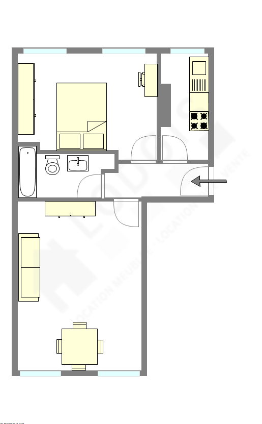 Apartamento París 11° - Plano interactivo