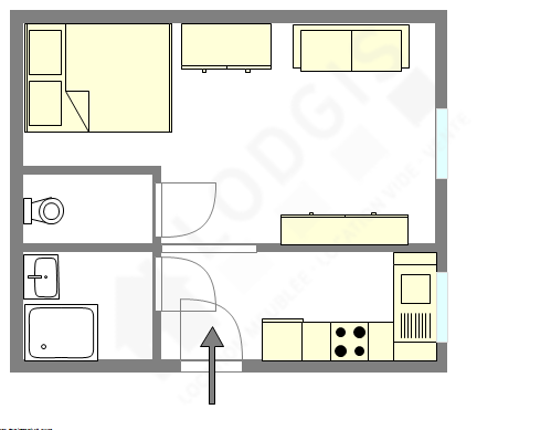 Appartement Paris 11° - Plan interactif