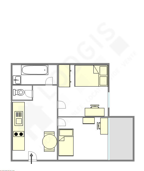 House 巴黎16区 - 平面图