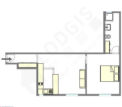 Appartement Paris 19° - Plan interactif