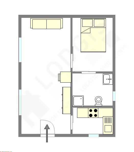 Appartement Paris 15° - Plan interactif