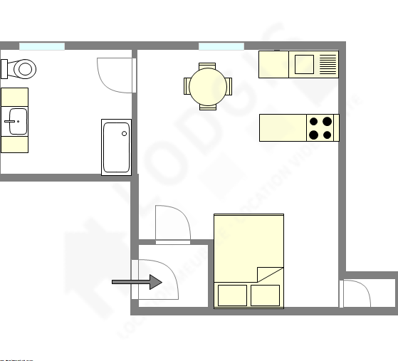 Apartamento Paris 8° - Plano interativo