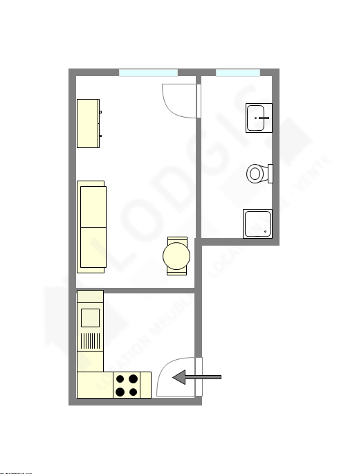 Appartement Paris 15° - Plan interactif