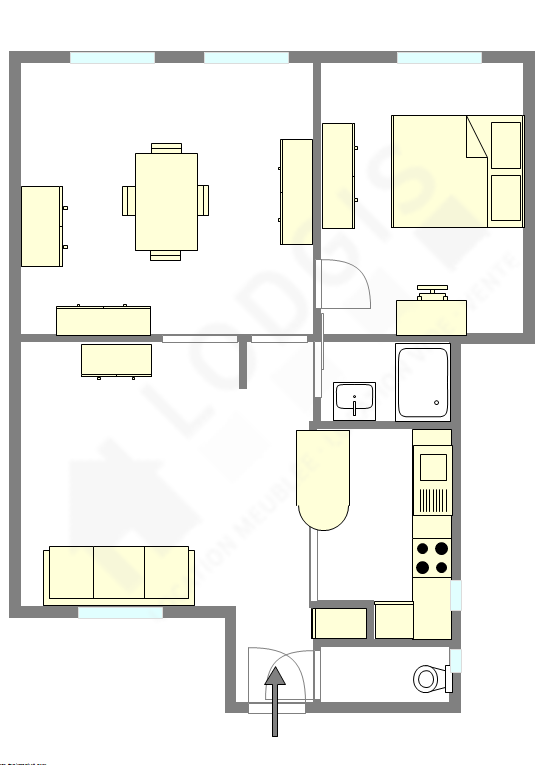 Appartement Paris 3° - Plan interactif