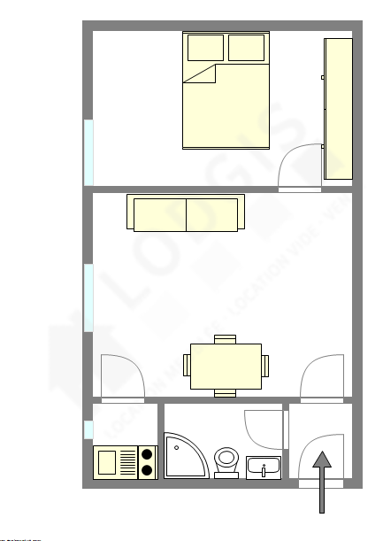 Apartamento París 14° - Plano interactivo