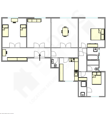 Appartement Haut de seine Nord - Plan interactif