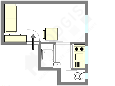 Appartement Paris 14° - Plan interactif