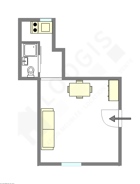 Appartement Paris 18° - Plan interactif