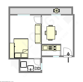 Appartement Paris 18° - Plan interactif