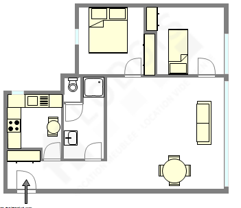 Appartement Paris 17° - Plan interactif