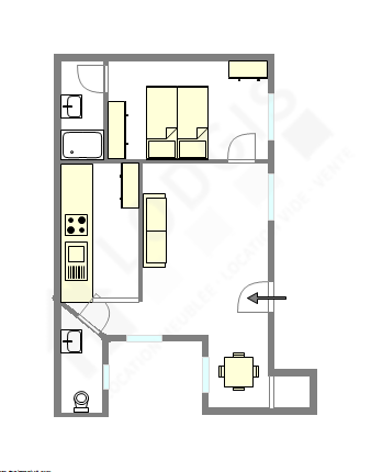 Appartement Paris 7° - Plan interactif