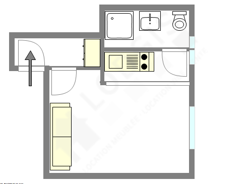 Appartement Paris 17° - Plan interactif