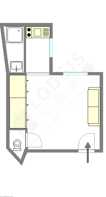 Appartement Paris 6° - Plan interactif