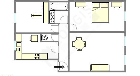Appartement Paris 10° - Plan interactif