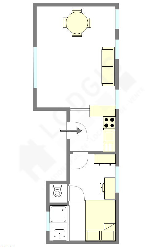 Apartamento Paris 15° - Plano interativo