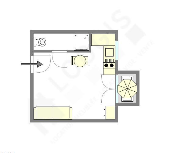 Appartement Paris 14° - Plan interactif