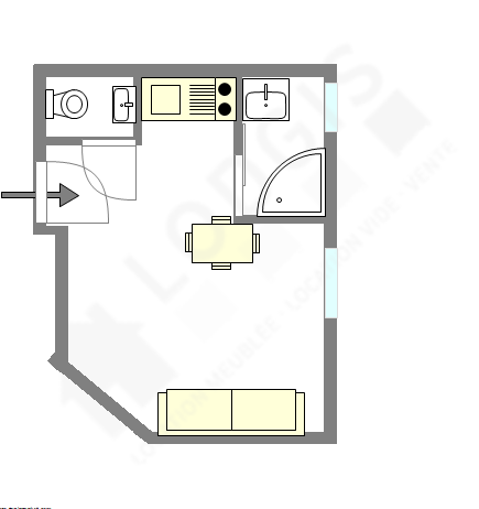Appartement Paris 20° - Plan interactif